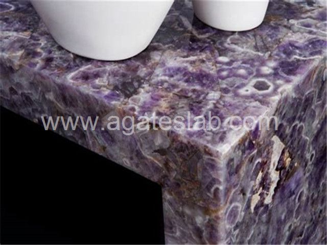 Purple agate table top