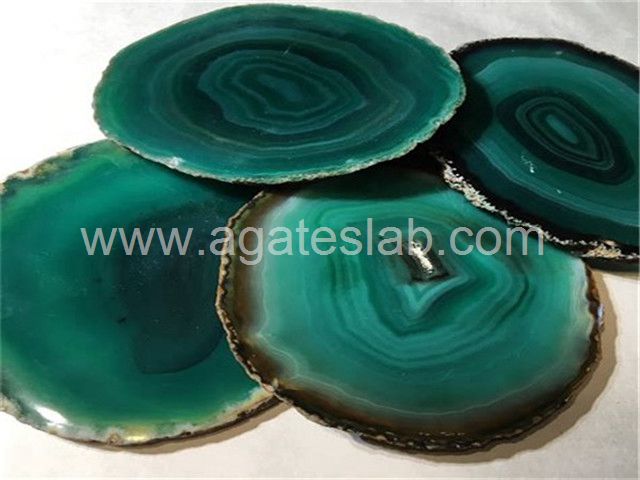 Green agate coaster (1)