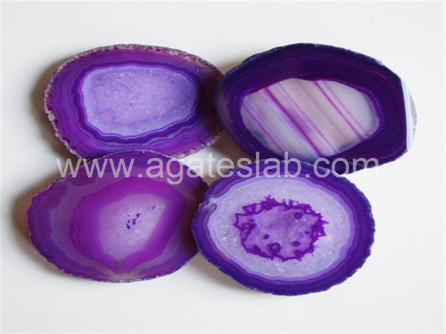 Purple agate coaster (2)
